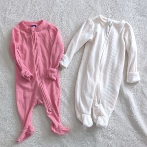 Bundle Footie Pajamas Old Navy Girls 0-3 Months